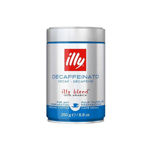 illy Ground Espresso Classico Decaffeinated Coffee - Medium Roast (250g Tin)
