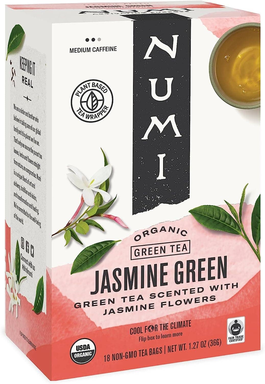 Buy NUMI Jasmine Green Tea 18 Bags Online Anthony’s Espresso