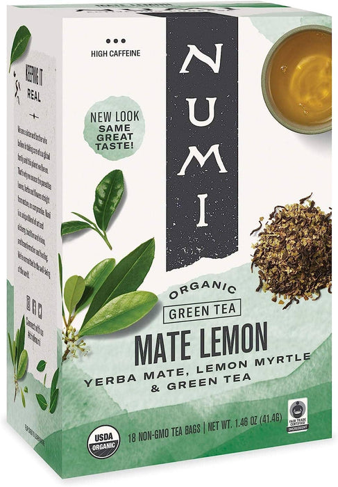 NUMI Mate Lemon Tea - 18 Bags - Anthony's Espresso