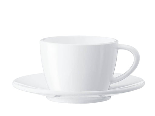 White Cappuccino Cups/Saucers Gift Box - Set of 2